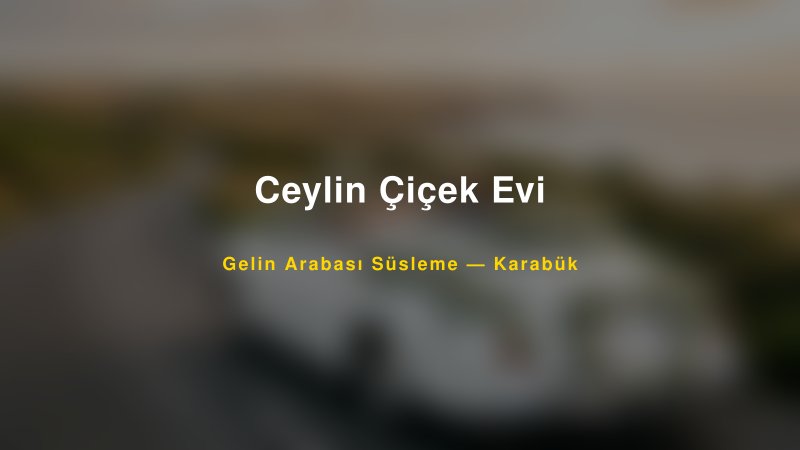 Ceylin Çiçek Evi ile Trend Gelin Arabası Yazıları ve Konseptleri — 1